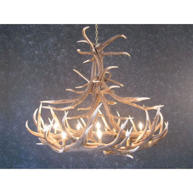 Elk and Mule Deer Antler Chandeliers 18 Lights - Custom