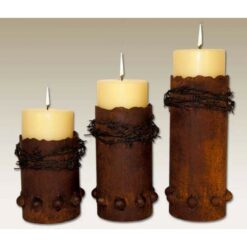 Barbed Wire Candle Holders