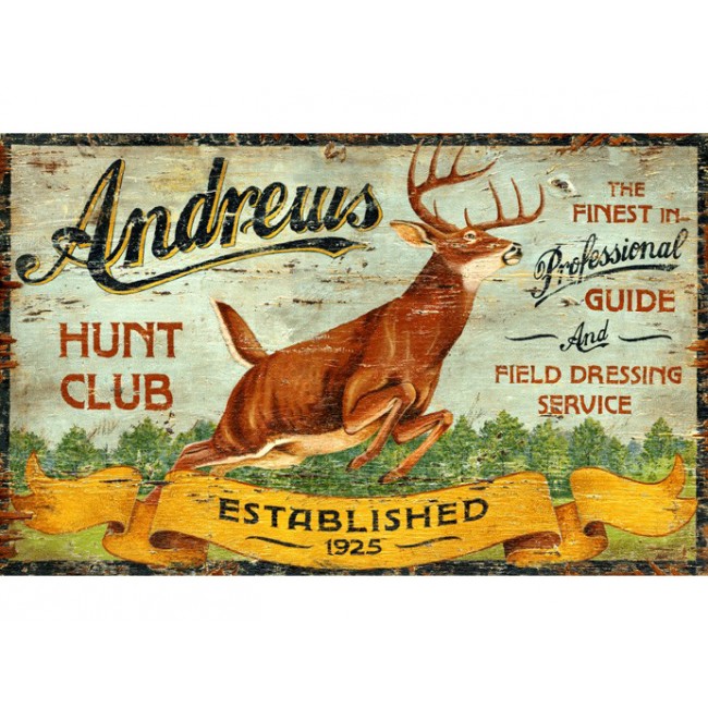 Hunt Club Vintage Sign - Personalized