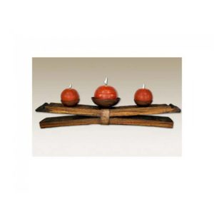 Tequila Barrel Double Stave Table Candle Holder