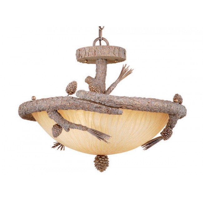 Aspen Semi Flush Ceiling Light Duo Mount Pendant