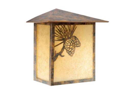 Whitebark 9″ Outdoor Sconce Olde World Patina