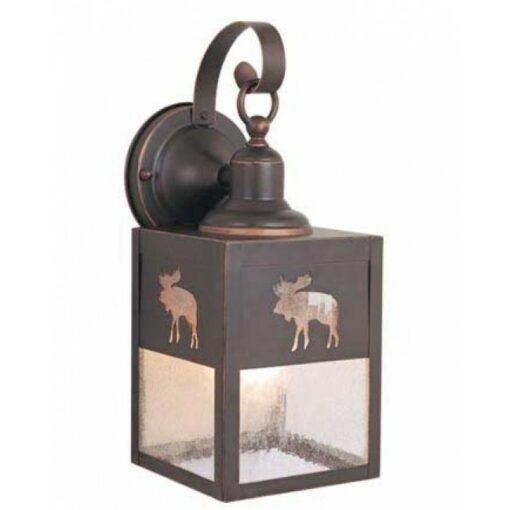 Yellowstone 5 Outdoor Wall Light Burnished Bronze Moose