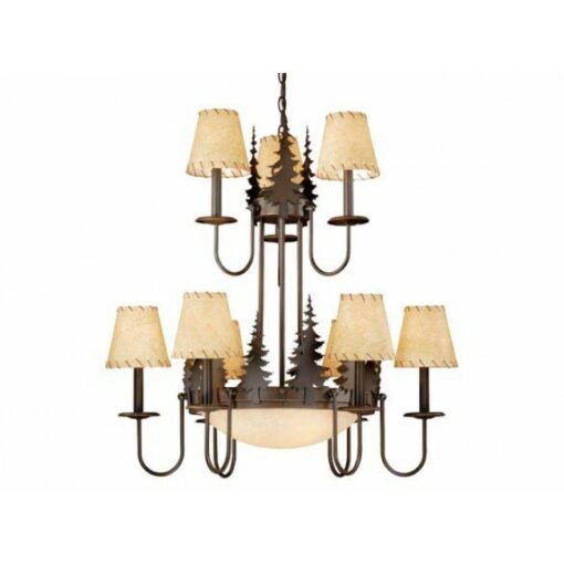 Yosemite 12L Chandelier Burnished Bronze Trees