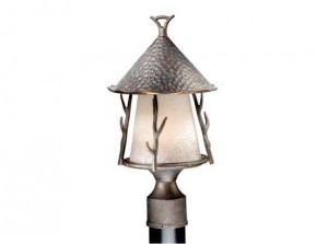 Woodland 9" Outdoor Post Light Autumn Patina