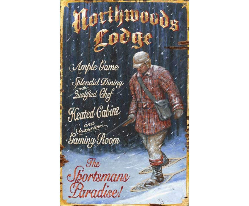 Northwoods Custom Vintage Sign