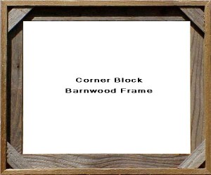 Corner Block Barnwood Frame