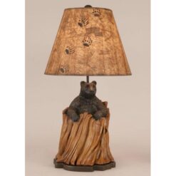 Bear in Stump Lamp