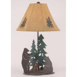 Bears Roasting Marshmallows Lamp
