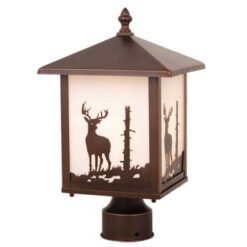 Bryce 8 Outdoor Post Light Burnished Bronze Deer