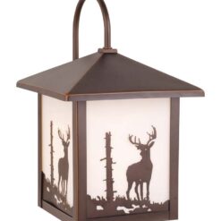 Bryce 8 Outdoor Wall Light Burnished Bronze Deer
