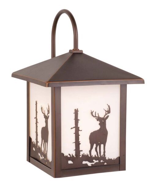 Bryce 8 Outdoor Wall Light Burnished Bronze Deer
