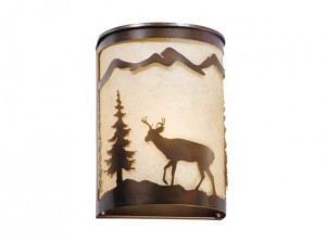 Bryce 8" Wall Sconce Burnished Bronze - Deer