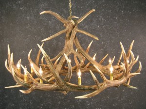 Elk 9 Antler Chandelier
