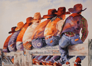 Fourteen Bun Salute by Colorado Artist Linda Loeschen