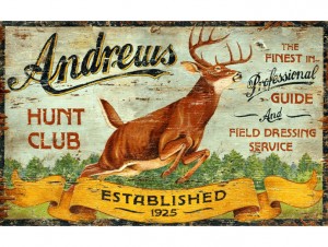 Hunt Club Vintage Sign