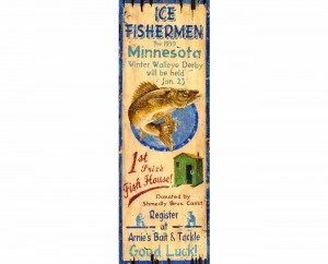 Ice Fishing Vintage Sign