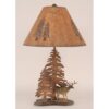 Iron Deer Lamp with Trees