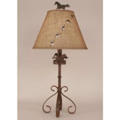 Iron S-Leg Horse Table Lamp