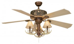 Log Cabin 52" Ceiling Fan Weathered Patina with Lodge 12-1/2" Light Kit Weathered Patina