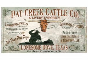 Lonesome Dove Vintage Sign