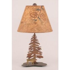 Mini Moose Single Pine Tree Lamp