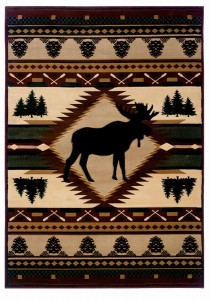 Moose Wilderness Cabin Rug