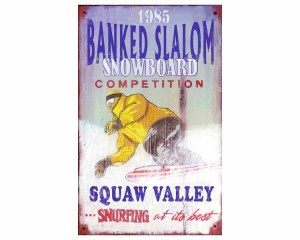 Snowboard Vintage Sign