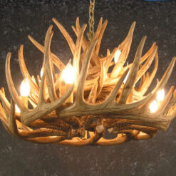 Whitetail 21 Antler Cascade Chandelier (Bottom View)