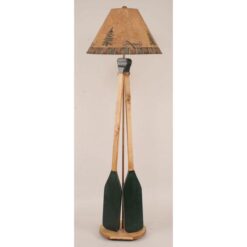 2 Wooden Paddle Floor Lamp