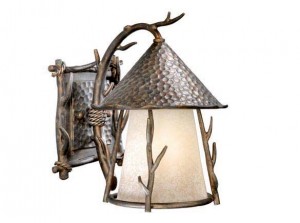 Woodland 9" Outdoor Wall Light Autumn Patina