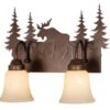 Vanity Burnished Bronze - Three Light / Moose Accent