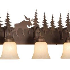 Vanity Burnished Bronze - Two Light / Moose Accent