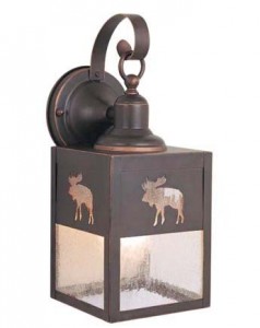 Yellowstone 5 Outdoor Wall Light Burnished Bronze Moose