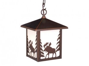 Yellowstone 8" Outdoor Pendant Burnished Bronze - Moose