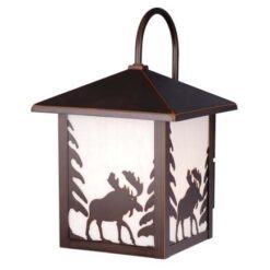 Yellowstone 8 Outdoor Wall Light Burnished Bronze Moose