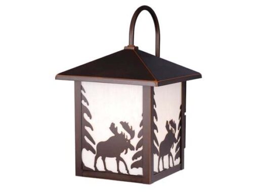 Yellowstone 8 Outdoor Wall Light Burnished Bronze Moose