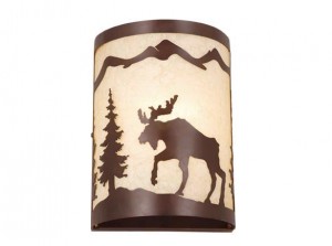 Yellowstone 8" Wall Sconce Burnished Bronze - Moose