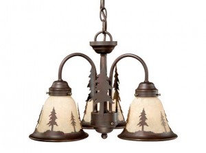 Yosemite 3L Light Kit Burnished Bronze - Pine Trees