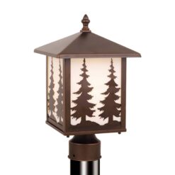 Yosemite 8 Outdoor Post Light Burnished Bronze Trees