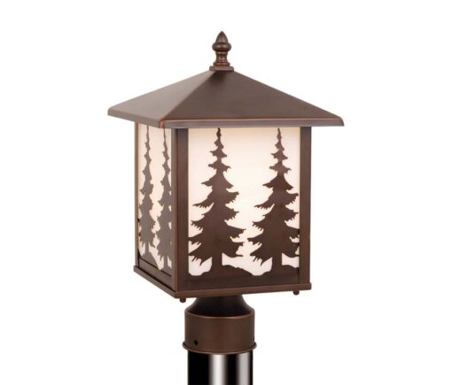 Yosemite 8 Outdoor Post Light Burnished Bronze Trees