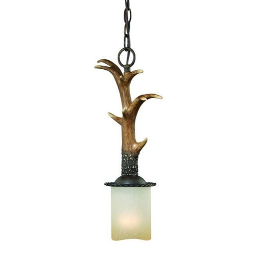 Yoho 1L Mini Pendant black walnut faux antler