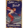 Ski Like a Girl Vintage Ski Sign Custom