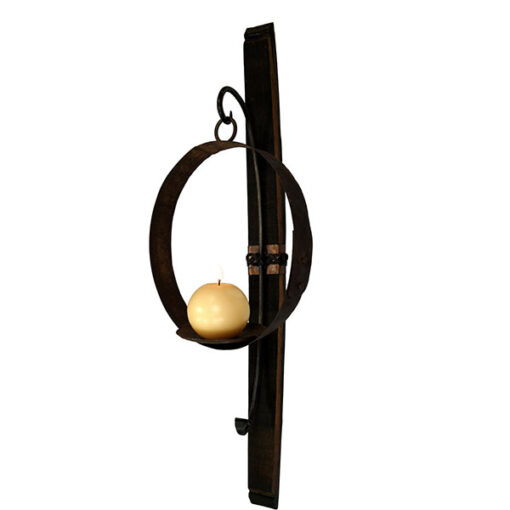 Tequila Barrel Stave Candle Holder