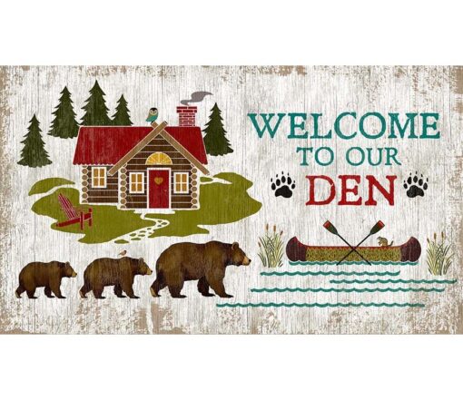 Welcome Den Custom Vintage Sign