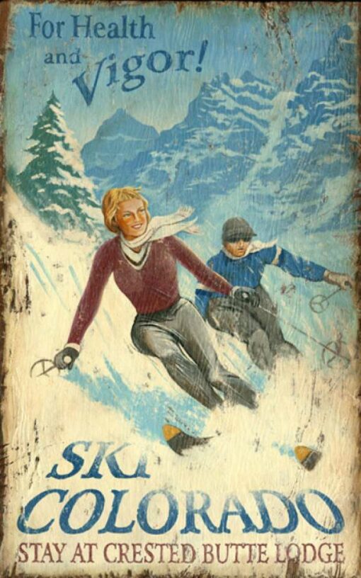 Ski Colorado Vintage Sign - Personalized