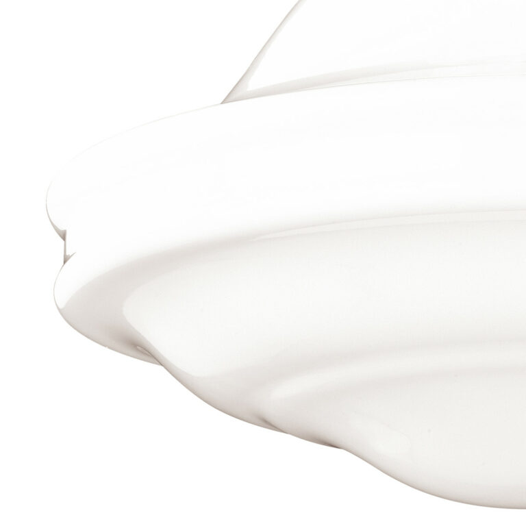 Huntley 12-in W Satin Nickel Farmhouse Schoolhouse Semi Flush Mount Ceiling Light White Glass - Image 3