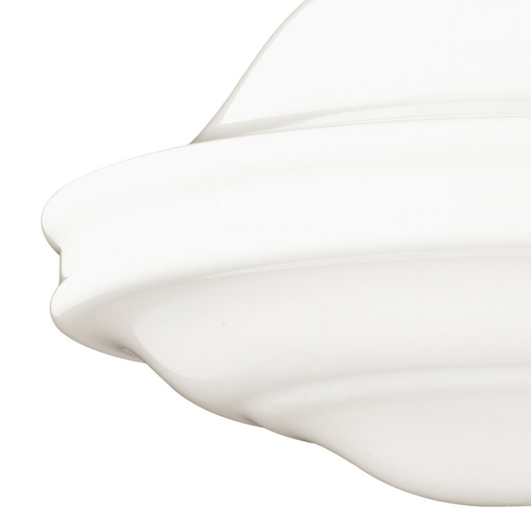 Huntley 12-in W Bronze Farmhouse Schoolhouse Semi Flush Mount Ceiling Light White Glass - Image 3