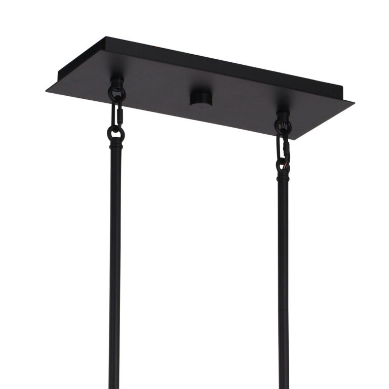 Bridgeview 38 in. 6 Light Linear Chandelier Oil Rubbed Bronze and Light Walnut - Image 2