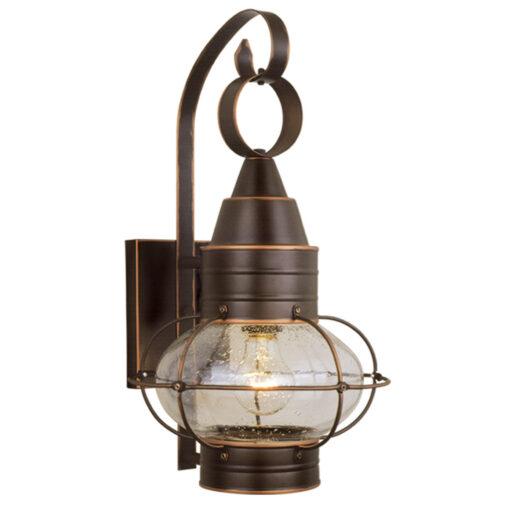 Chatham 1 Light Bronze Coastal Outdoor Wall Lantern Clear Glass